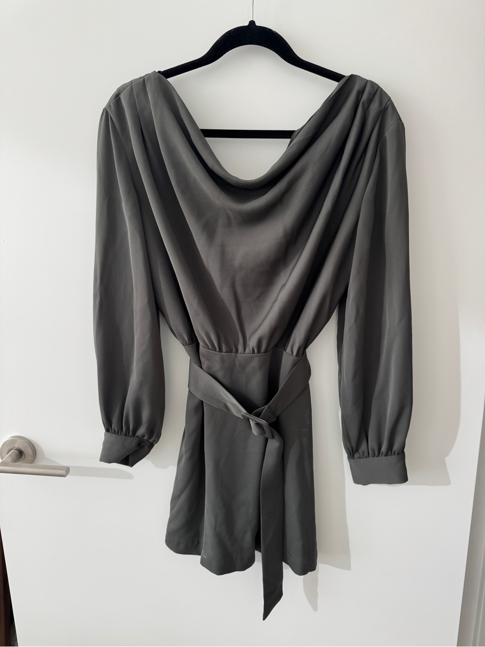 Draped Neck Dress